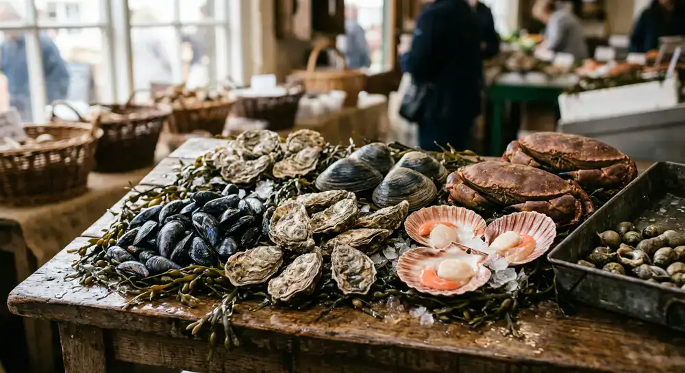 Assorted local shellfish